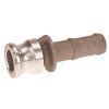 Raccord Rapide à Cames - Adaptateur Cannelé - Type E - Aluminium
