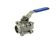 VANNE À SPHÈRE INOX 3 PIÈCES À PASSAGE INTÉGRAL - SOCKET WELDING