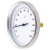 Thermomètre bimétallique Ø100 mm plongeur axial - Doigt de Gant LG 100 mm - L-Pocket 93 mm