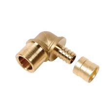 Coude 90° laiton à glissement SERTIgliss pour raccord tube PER et cuivre