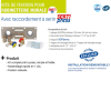 Kit de fixation pour robinetterie murale SERTIfix - pour plaque 13 mm - Entraxe 150 mm - Raccords à Sertir SERTIpress