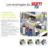 Kit de fixation pour robinetterie murale SERTIfix - pour plaque 13 mm - Entraxe 55 mm - Raccords à Sertir SERTIpress