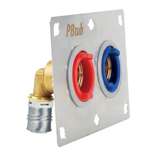 Kit de fixation pour robinetterie murale SERTIfix - pour plaque 13 mm - Entraxe 55 mm - Raccords Multicouche Alpex-Duo XS