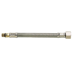 Flexible sanitaire Inox Mâle x Bague 10 DN 8.5 mm - M pas de 10 x 1 court x femelle 3/8