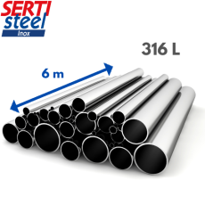 Tube en acier inoxydable 316L SERTIsteel Inox - Longueur 6 mètres