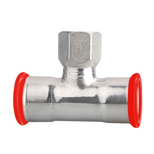 Té femelle acier Carbone électrozingué à sertir SERTIsteel